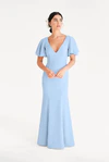 Celeste Blue Bridesmaid Dress by TH&TH – Front