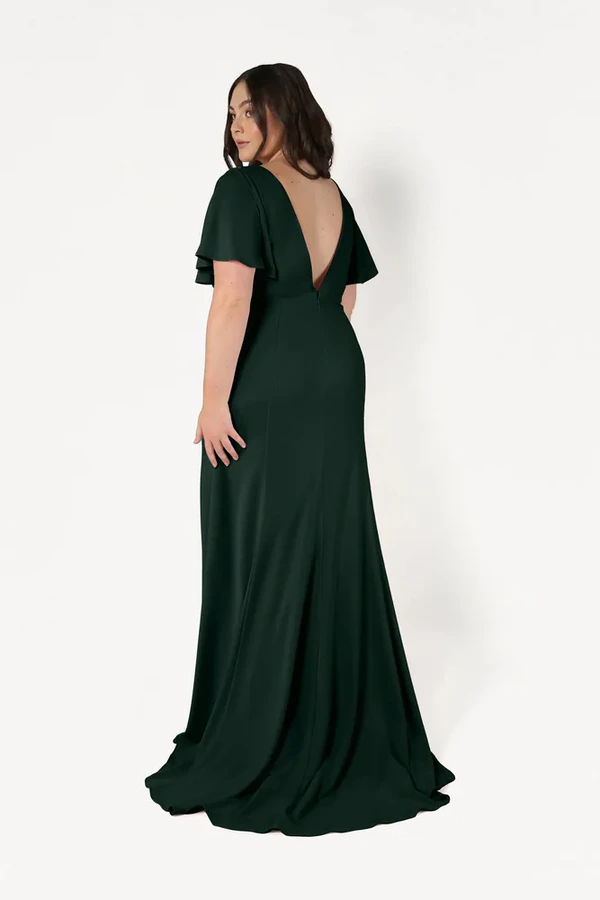 Celeste Green Bridesmaid Dress by TH&TH – Curve Back Celeste Green Bridesmaid Dress by TH&TH – Curve Back