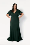 Celeste Green Bridesmaid Dress by TH&TH – Curve Front