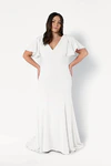 Celeste Neutral Bridesmaid Dress by TH&TH – Curve Front