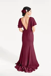 Celeste Burgundy Bridesmaid Dress by TH&TH – Back