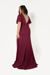 Celeste Burgundy Bridesmaid Dress by TH&TH – Curve Back