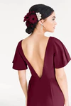 Celeste Burgundy Bridesmaid Dress by TH&TH – Detail