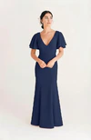 Celeste Blue Bridesmaid Dress by TH&TH – Front