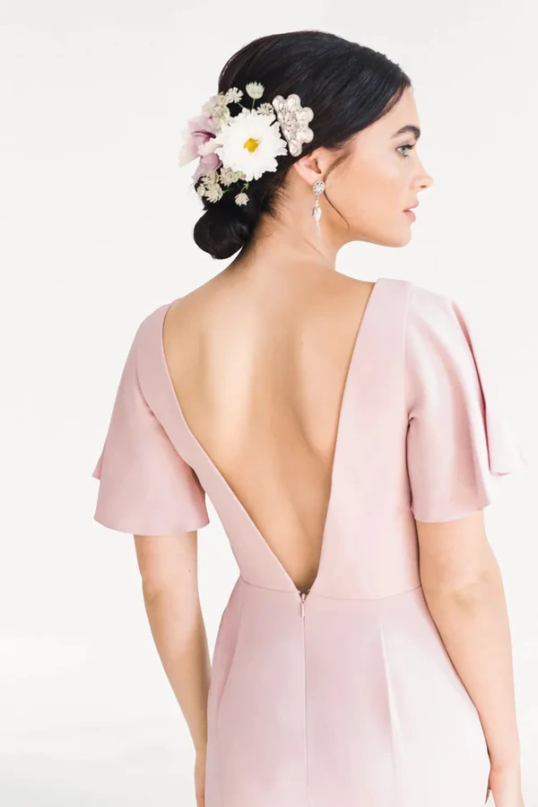 Celeste Pink Bridesmaid Dress by TH&TH – Detail Celeste Pink Bridesmaid Dress by TH&TH – Detail