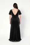 Celeste Velvet Black Bridesmaid Dress by TH&TH – Curve Back