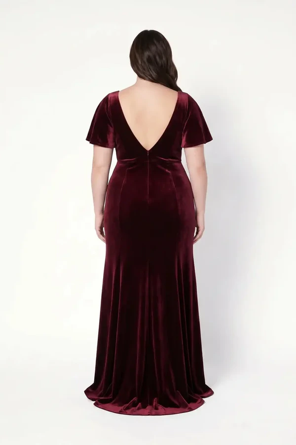 Celeste Velvet Bridesmaid Dress in Merlot Celeste Velvet Bridesmaid Dress in Merlot | Bridesmaids Only