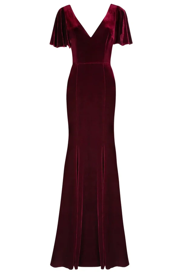 Celeste Velvet Bridesmaid Dress in Merlot Celeste Velvet Bridesmaid Dress in Merlot | Bridesmaids Only