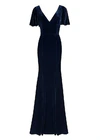 Celeste Velvet Blue Bridesmaid Dress by TH&TH – Detail