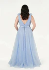Grace Dusty Blue Blue Bridesmaid Dress TH&TH Curve Back