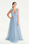 Grace Dusty Blue Blue Bridesmaid Dress TH&TH Front