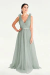 Grace Dusty Eucalyptus Green Bridesmaid Dress TH&TH Front