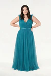 Grace Emerald Dawn Green Bridesmaid Dress TH&TH Curve Front