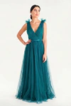 Grace Emerald Dawn Green Bridesmaid Dress TH&TH Front