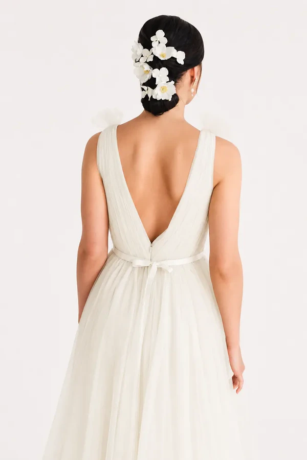 Grace Ivory Neutral Bridesmaid Dress TH&TH Detail Grace Ivory Neutral Bridesmaid Dress TH&TH Detail