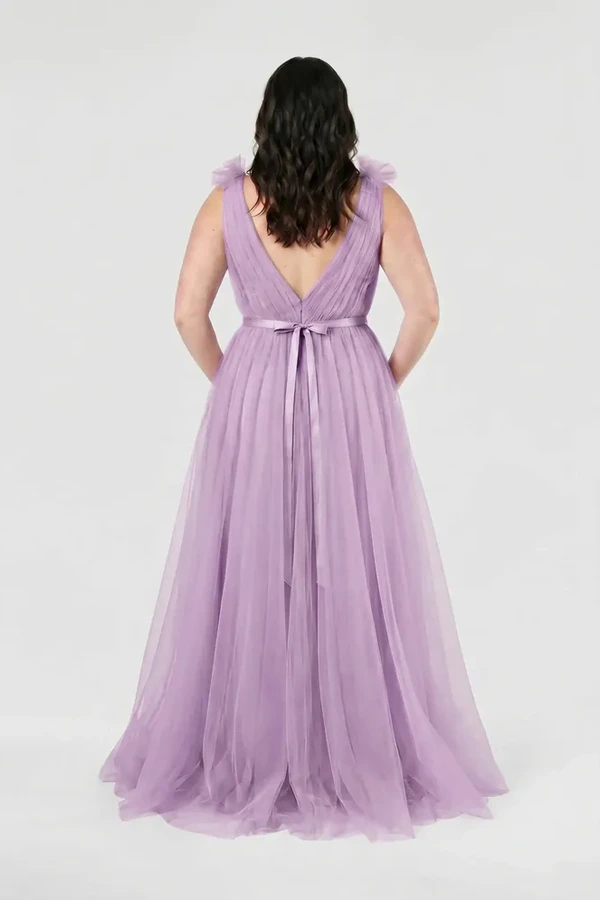 Grace Lilac Mist Purple Bridesmaid Dress TH&TH Curve Back Grace Lilac Mist Purple Bridesmaid Dress TH&TH Curve Back