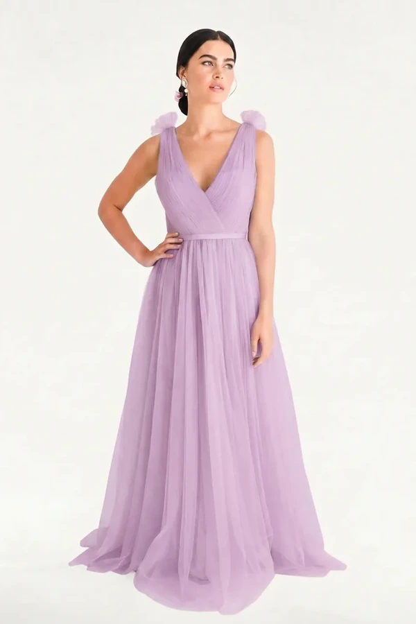 Grace Lilac Mist Purple Bridesmaid Dress TH&TH Front Grace Lilac Mist Purple Bridesmaid Dress TH&TH Front