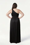 Greta Black black bridesmaid dress by TH&TH, curve back view