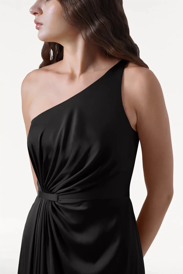 Greta Black Detail 1 Bridesmaid Dress by TH&TH Greta Black black bridesmaid dress by TH&TH, detail 1 view