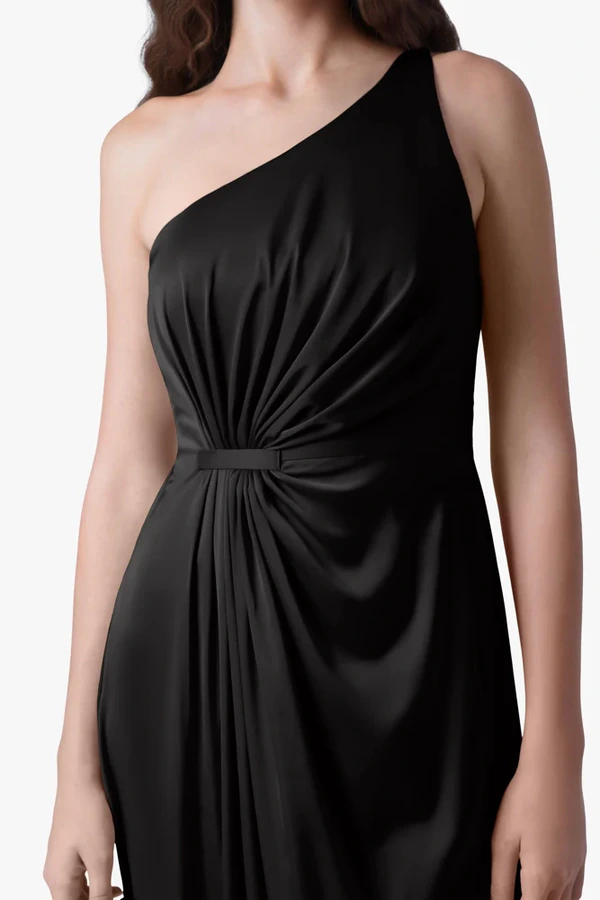 Greta Black Detail 2 Bridesmaid Dress by TH&TH Greta Black black bridesmaid dress by TH&TH, detail 2 view