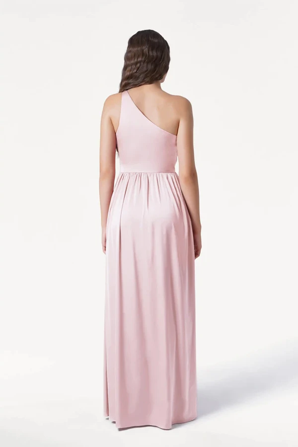 Greta Blush Pink Back Bridesmaid Dress by TH&TH Greta Blush Pink pink bridesmaid dress by TH&TH, back view