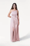 Greta Blush Pink pink bridesmaid dress by TH&TH, front view