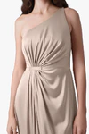 Greta Champagne Sky neutral bridesmaid dress by TH&TH, detail 2 view