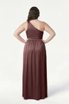 Greta Chocolate Brown brown bridesmaid dress by TH&TH, curve back view