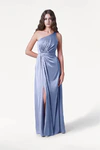 Greta French Blue blue bridesmaid dress by TH&TH, front view