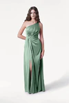 Greta Sage Green green bridesmaid dress by TH&TH, front view