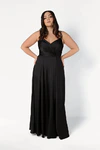 Isla Black Bridesmaid Dress by TH&TH - curve-front