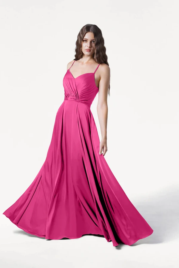 Isla Cerise Bridesmaid Dress by TH&TH - front Isla Cerise Bridesmaid Dress by TH&TH - front
