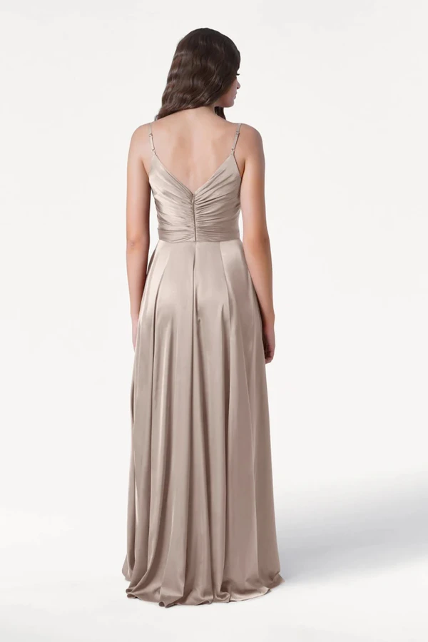 Isla Champagne Sky Bridesmaid Dress by TH&TH - back Isla Champagne Sky Bridesmaid Dress by TH&TH - back