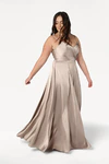 Isla Champagne Sky Bridesmaid Dress by TH&TH - curve-front
