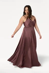 Isla Chocolate Brown Bridesmaid Dress by TH&TH - curve-front