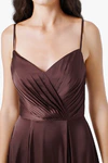 Isla Chocolate Brown Bridesmaid Dress by TH&TH - detail