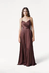 Isla Chocolate Brown Bridesmaid Dress by TH&TH - front