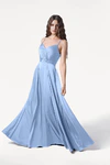 Isla Dusty Blue Bridesmaid Dress by TH&TH - front