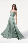 Isla Dusty Eucalyptus Bridesmaid Dress by TH&TH - front