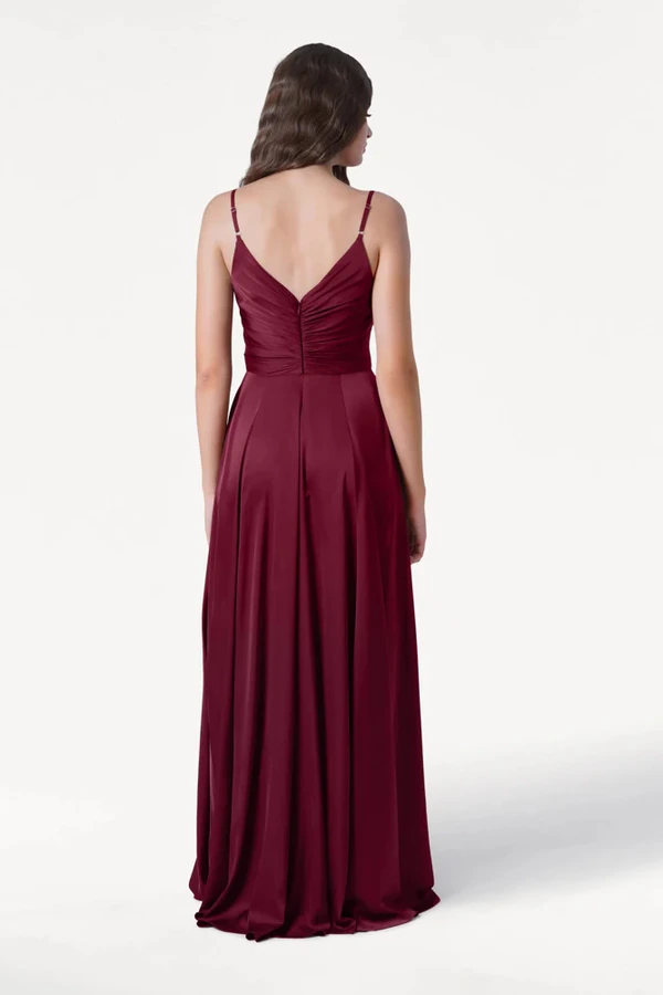 Isla Merlot Bridesmaid Dress by TH&TH - back Isla Merlot Bridesmaid Dress by TH&TH - back