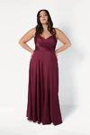 Isla Merlot Bridesmaid Dress by TH&TH - curve-front