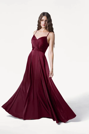 Isla Merlot Bridesmaid Dress by TH&TH - front