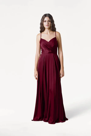Isla Merlot Bridesmaid Dress by TH&TH - front