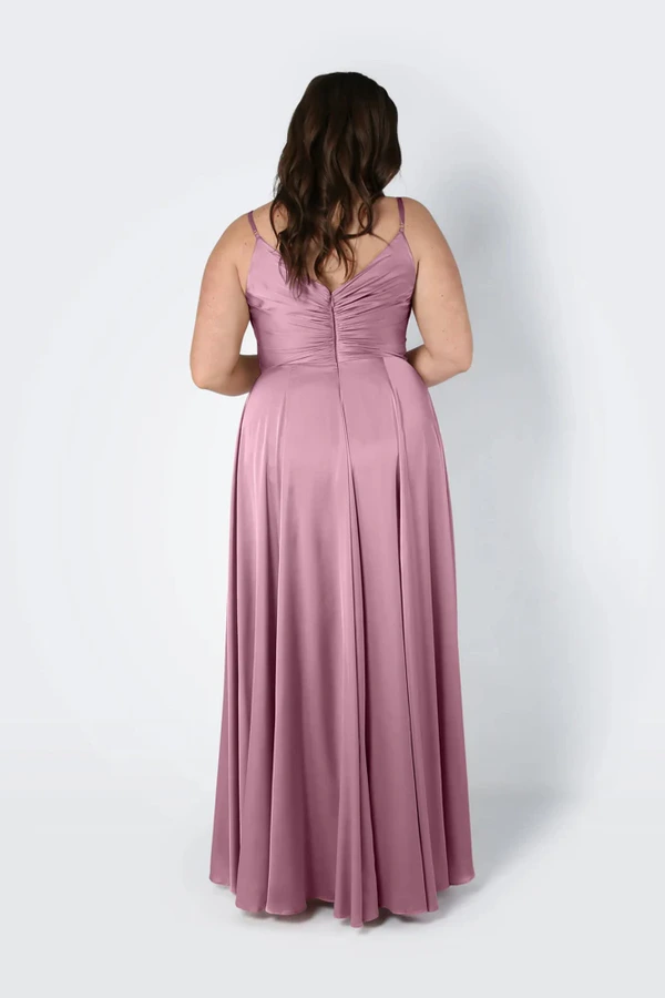 Isla Rose Pink Bridesmaid Dress by TH&TH - curve-back Isla Rose Pink Bridesmaid Dress by TH&TH - curve-back