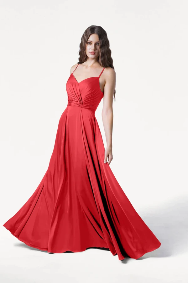 Isla Ruby Bridesmaid Dress by TH&TH - front Isla Ruby Bridesmaid Dress by TH&TH - front