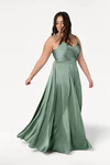 Isla Sage Green Bridesmaid Dress by TH&TH - curve-front