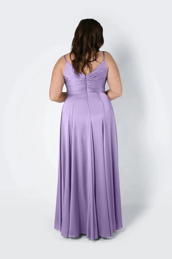 Isla Violet Bridesmaid Dress by TH&TH - curve-back Isla Violet Bridesmaid Dress by TH&TH - curve-back