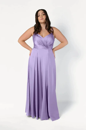 Isla Violet Bridesmaid Dress by TH&TH - curve-front