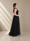 Luna Black Bridesmaid Dress by TH&TH – Back