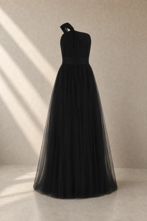 Luna Black Bridesmaid Dress by TH&TH – Detail Luna Black Bridesmaid Dress by TH&TH – Detail